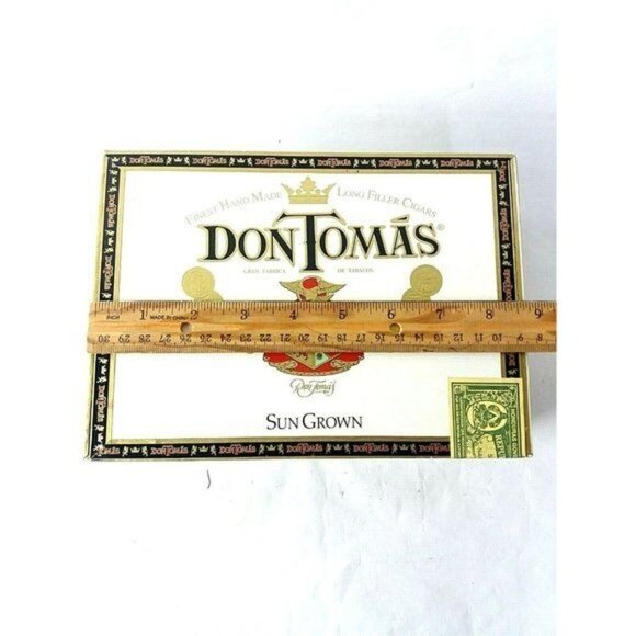 Don Tomas Wooden Cigar Box Empty Room Decor Handmade Display Storage - Picture 6 of 8